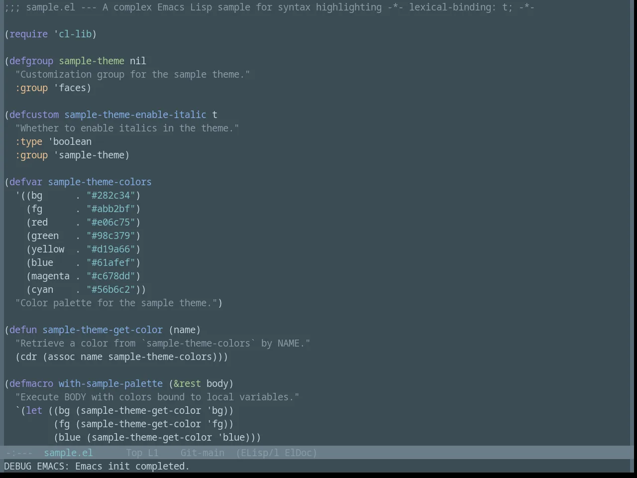 Base16 Nova Theme in emacs-lisp-mode