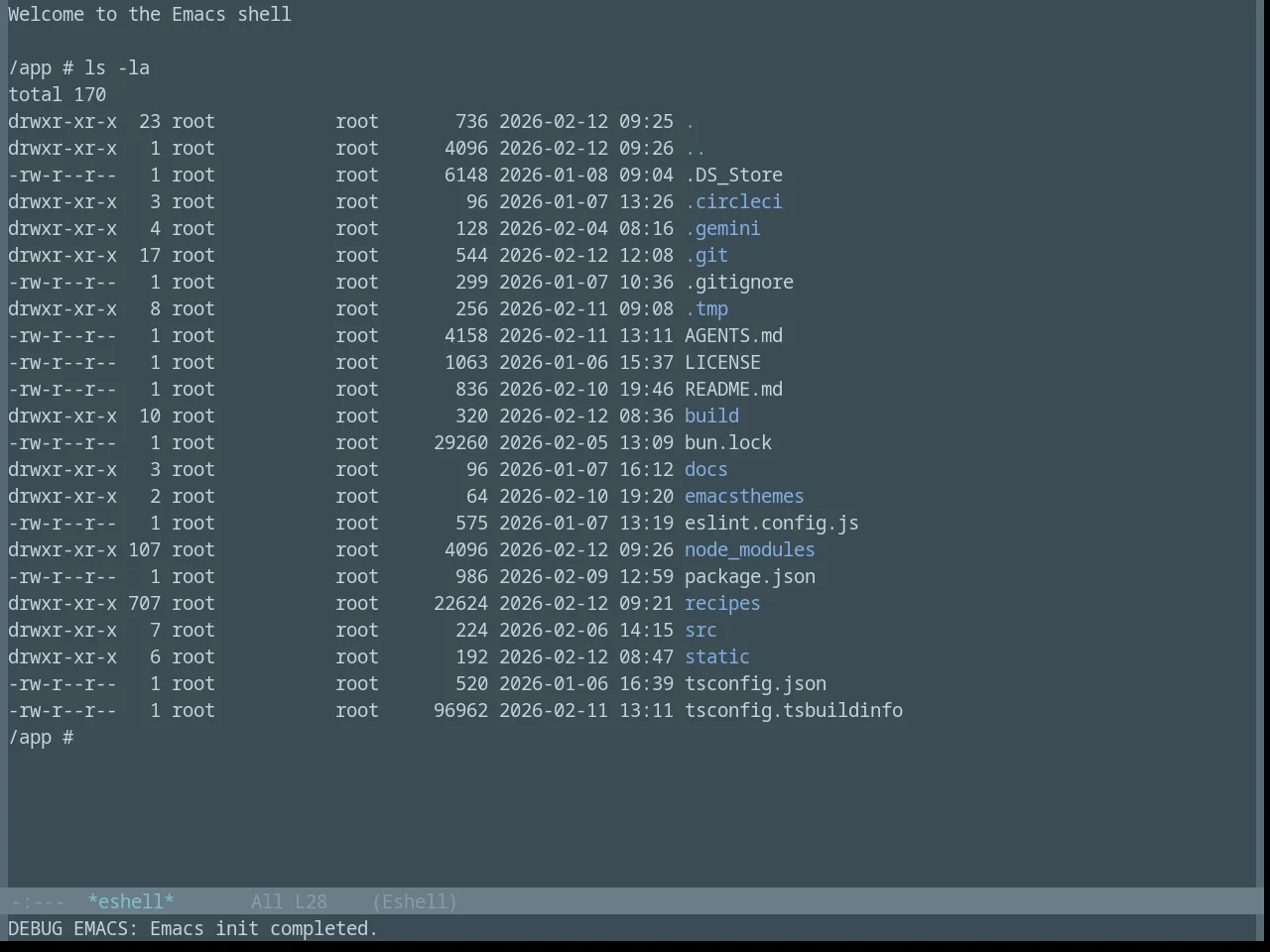 Base16 Nova Theme in eshell