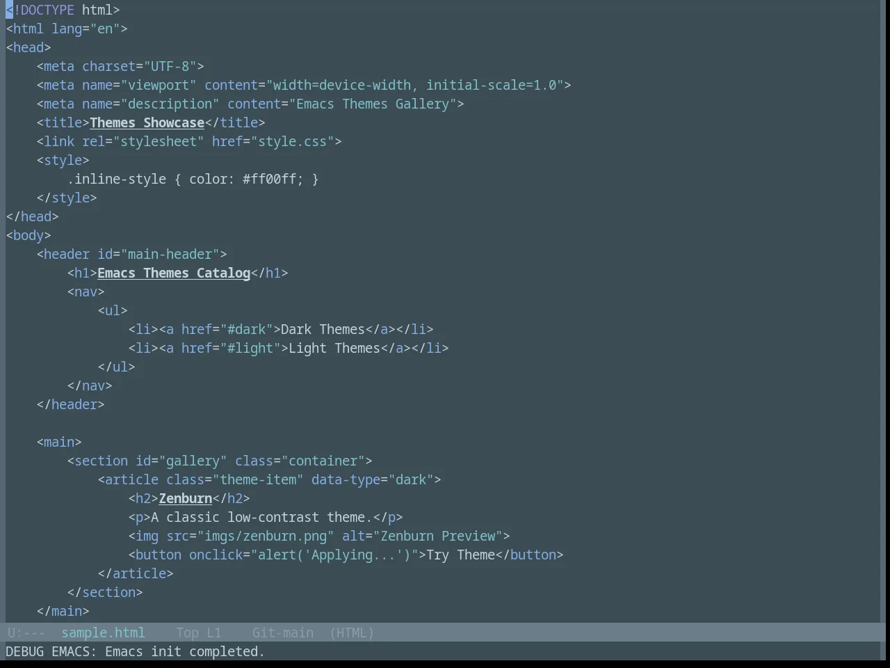 Base16 Nova Theme in html-mode