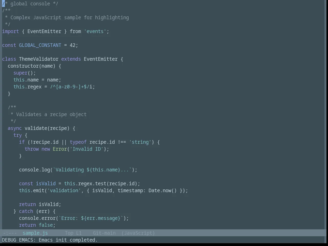 Base16 Nova Theme in javascript-mode