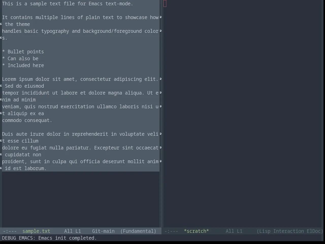 Base16 Ocean Theme in fundamental-mode