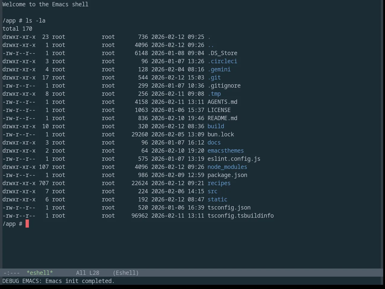 Base16 Oceanicnext Theme in eshell
