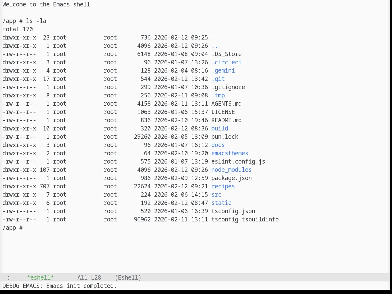 Base16 One Light Theme in eshell