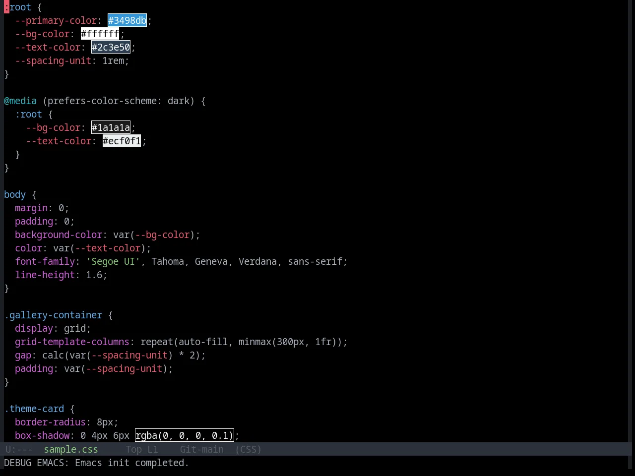 Base16 Onedark Dark Theme in css-mode