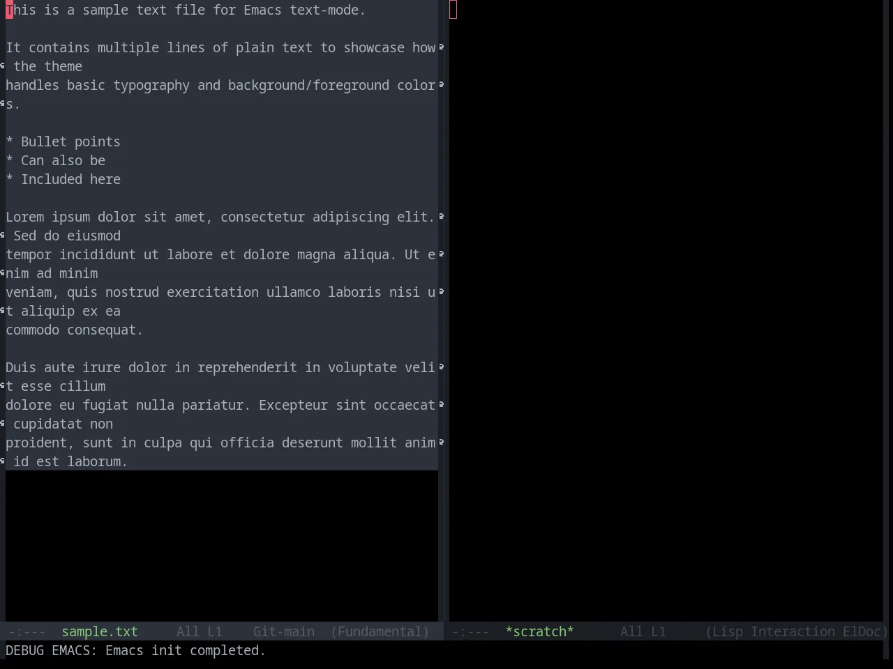 Base16 Onedark Dark Theme in fundamental-mode