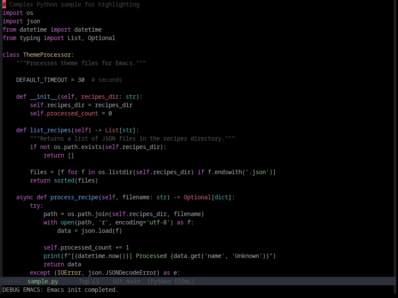 Base16 Onedark Dark Theme in python-mode