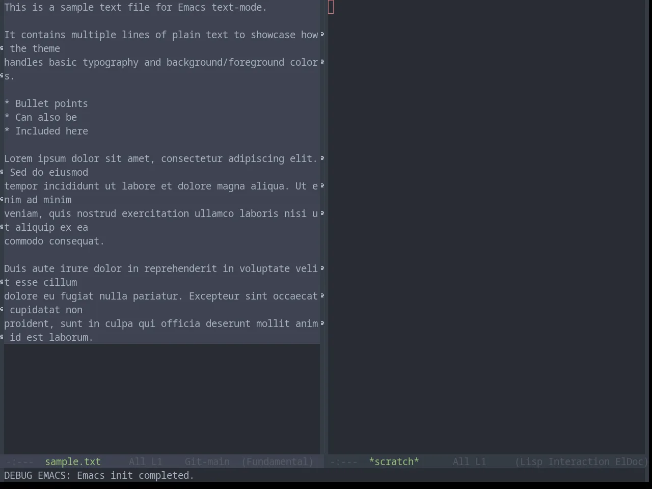 Base16 Onedark Theme in fundamental-mode