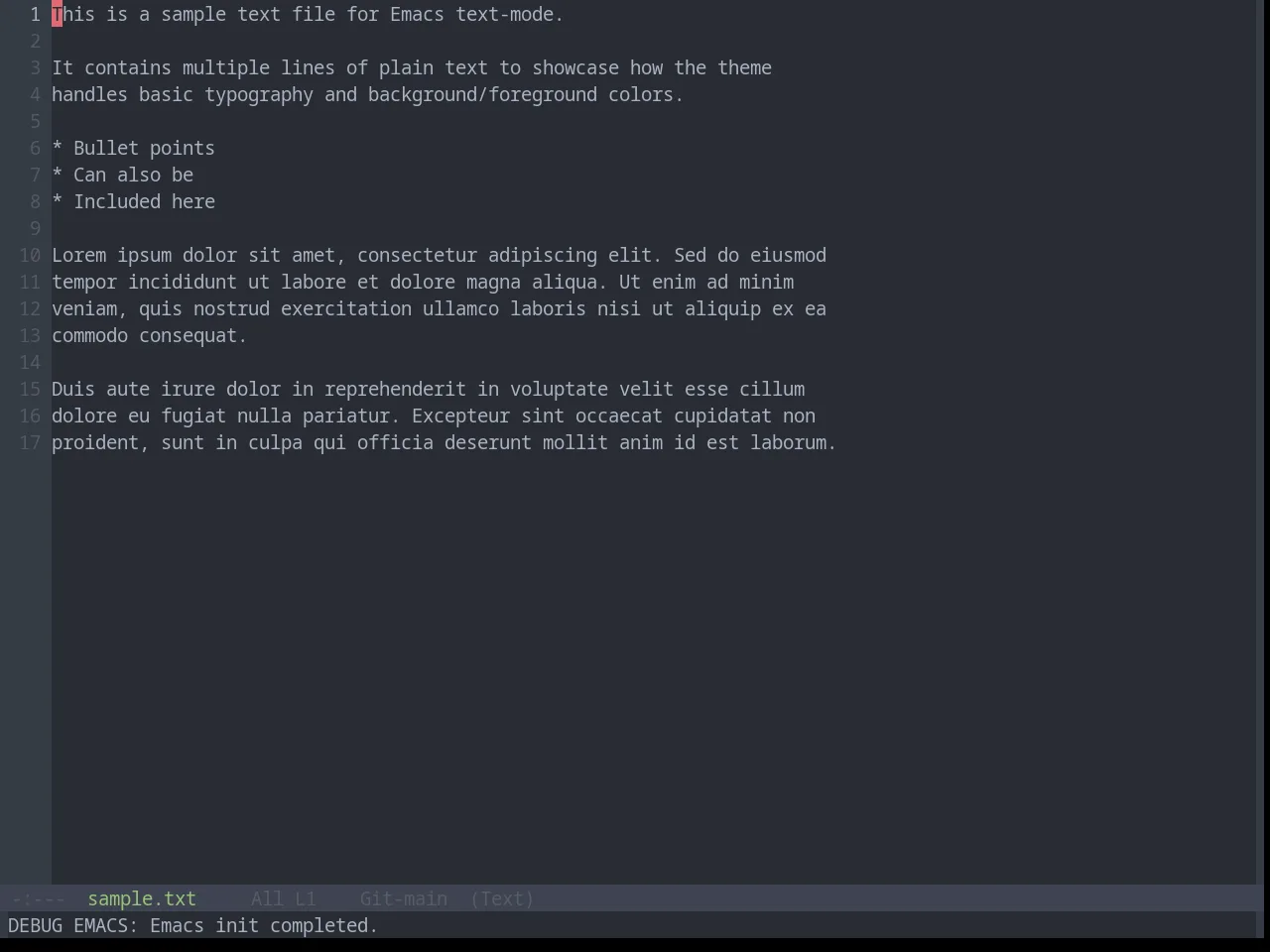 Base16 Onedark Theme in text-mode