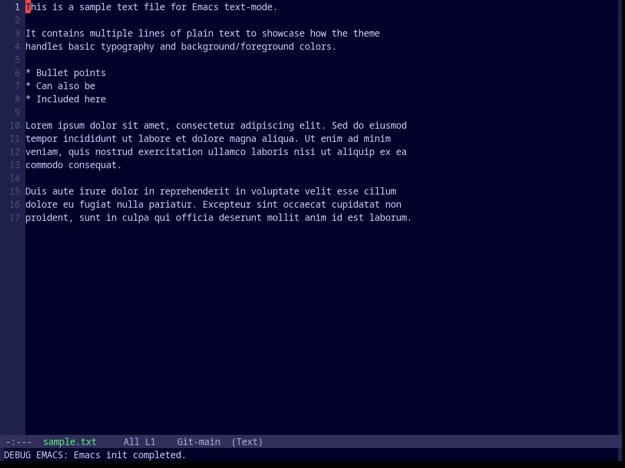 Base16 Outrun Dark Theme in text-mode