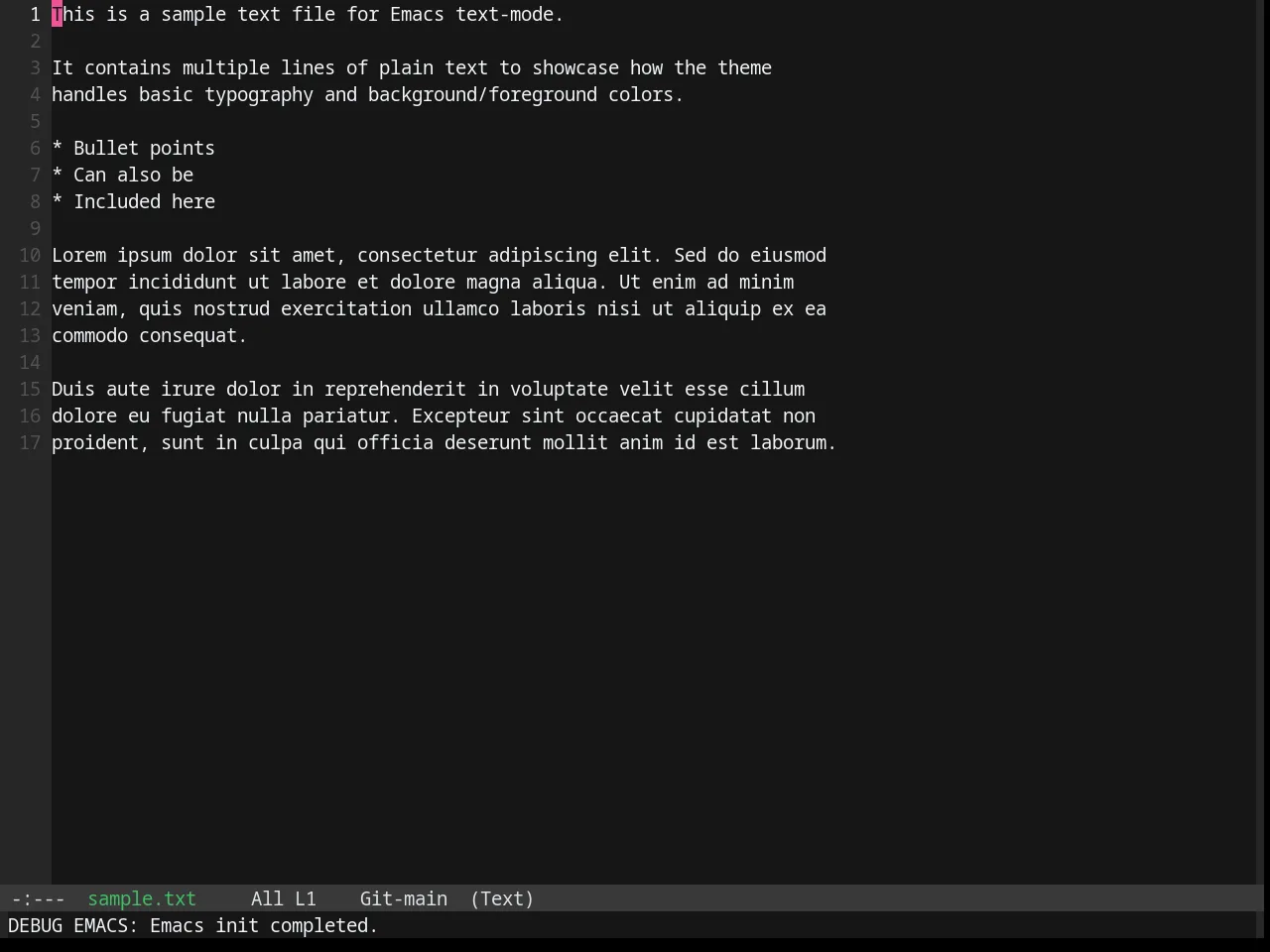 Base16 Oxocarbon Dark Theme in text-mode