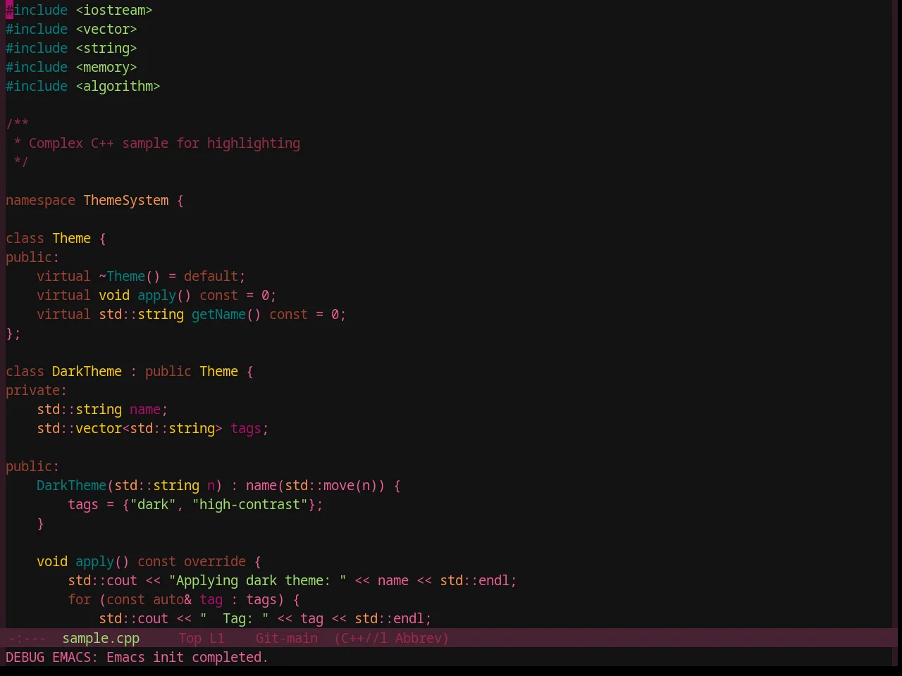 Base16 Pandora Theme in c++-mode