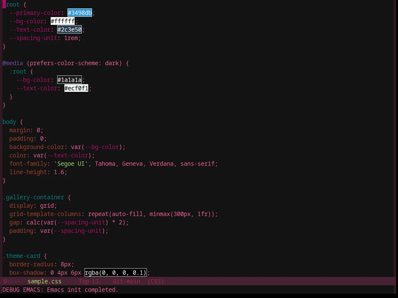 Base16 Pandora Theme in css-mode