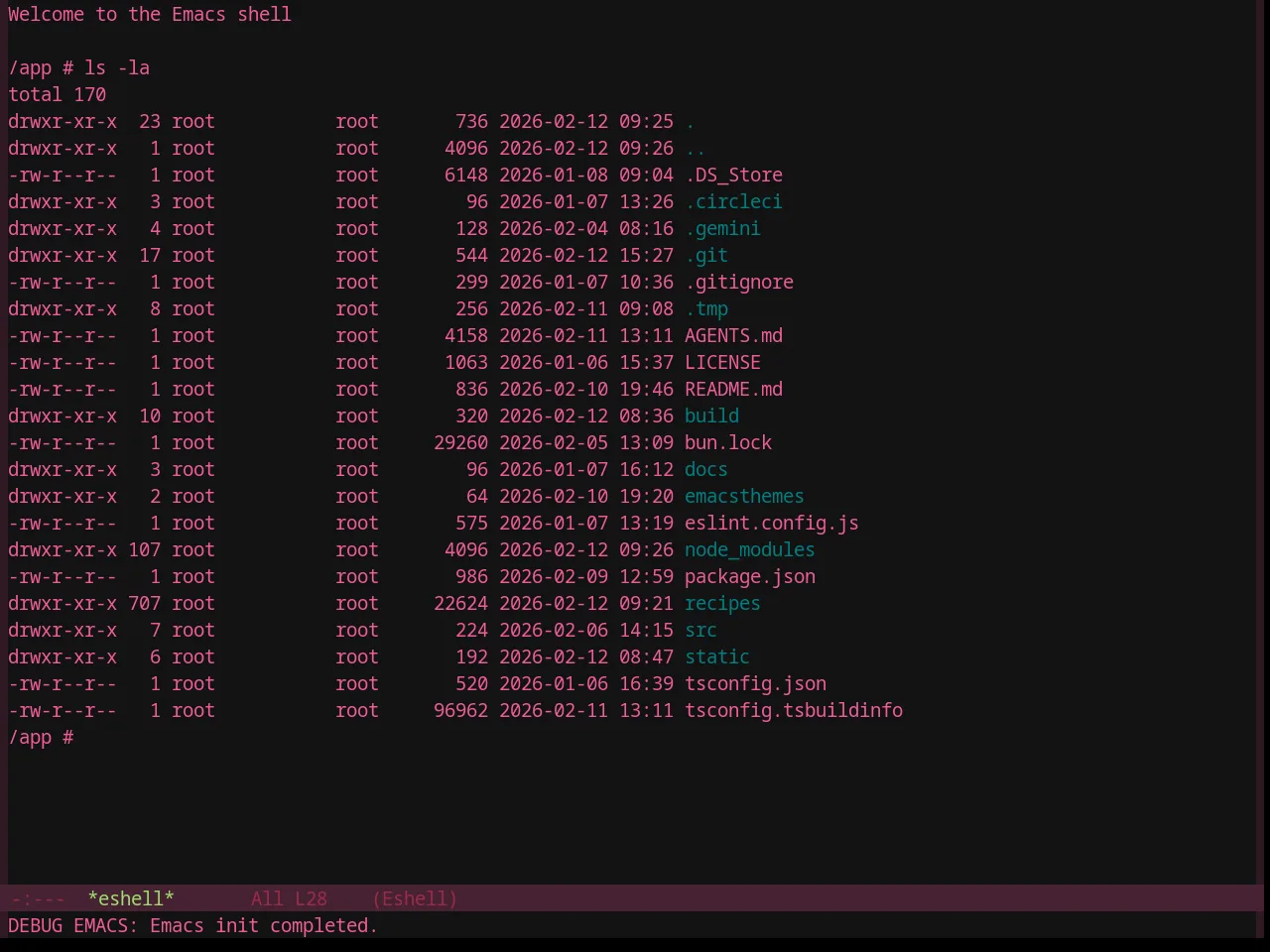 Base16 Pandora Theme in eshell