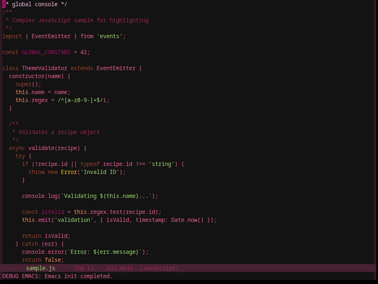 Base16 Pandora Theme in javascript-mode
