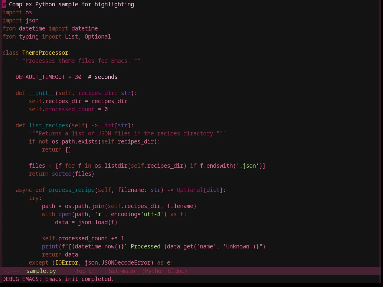 Base16 Pandora Theme in python-mode