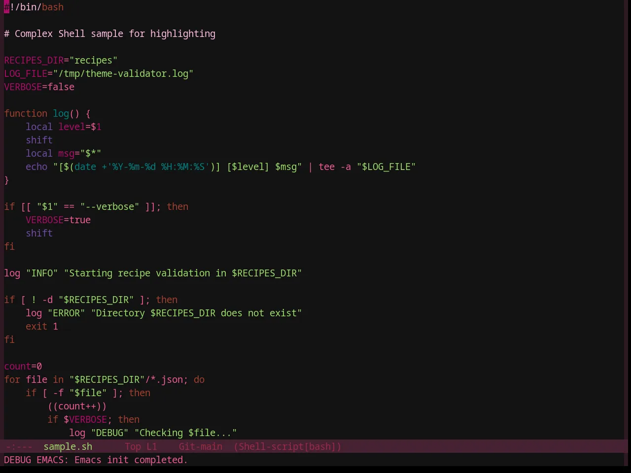 Base16 Pandora Theme in sh-mode