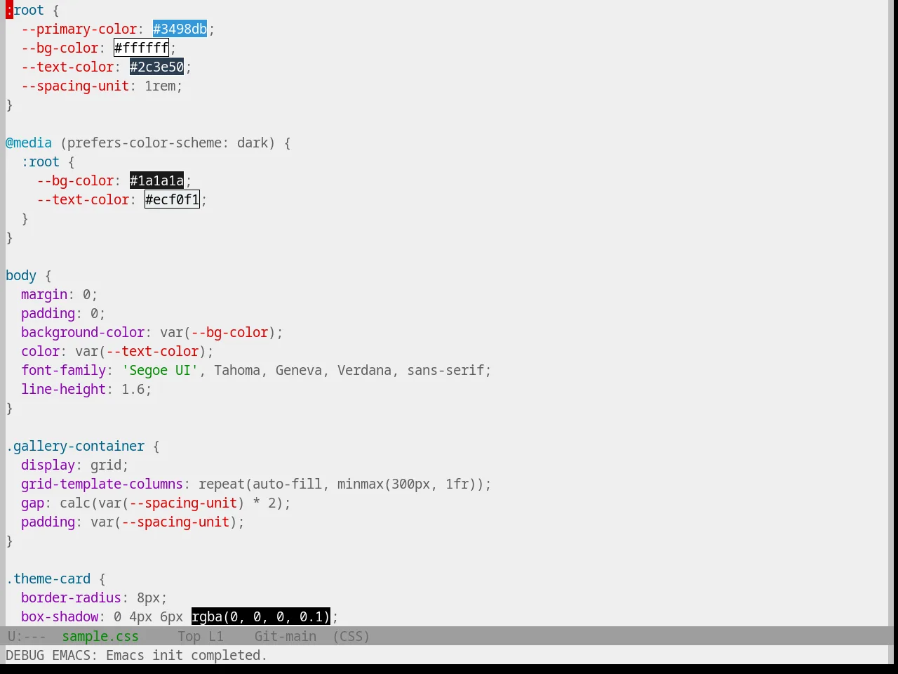 Base16 Papercolor Light Theme in css-mode