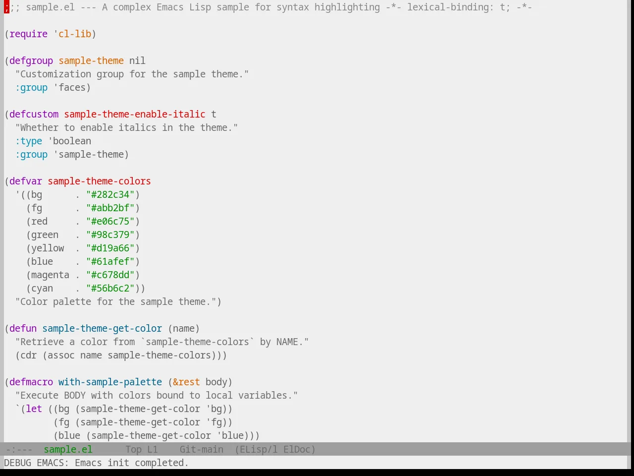 Base16 Papercolor Light Theme in emacs-lisp-mode