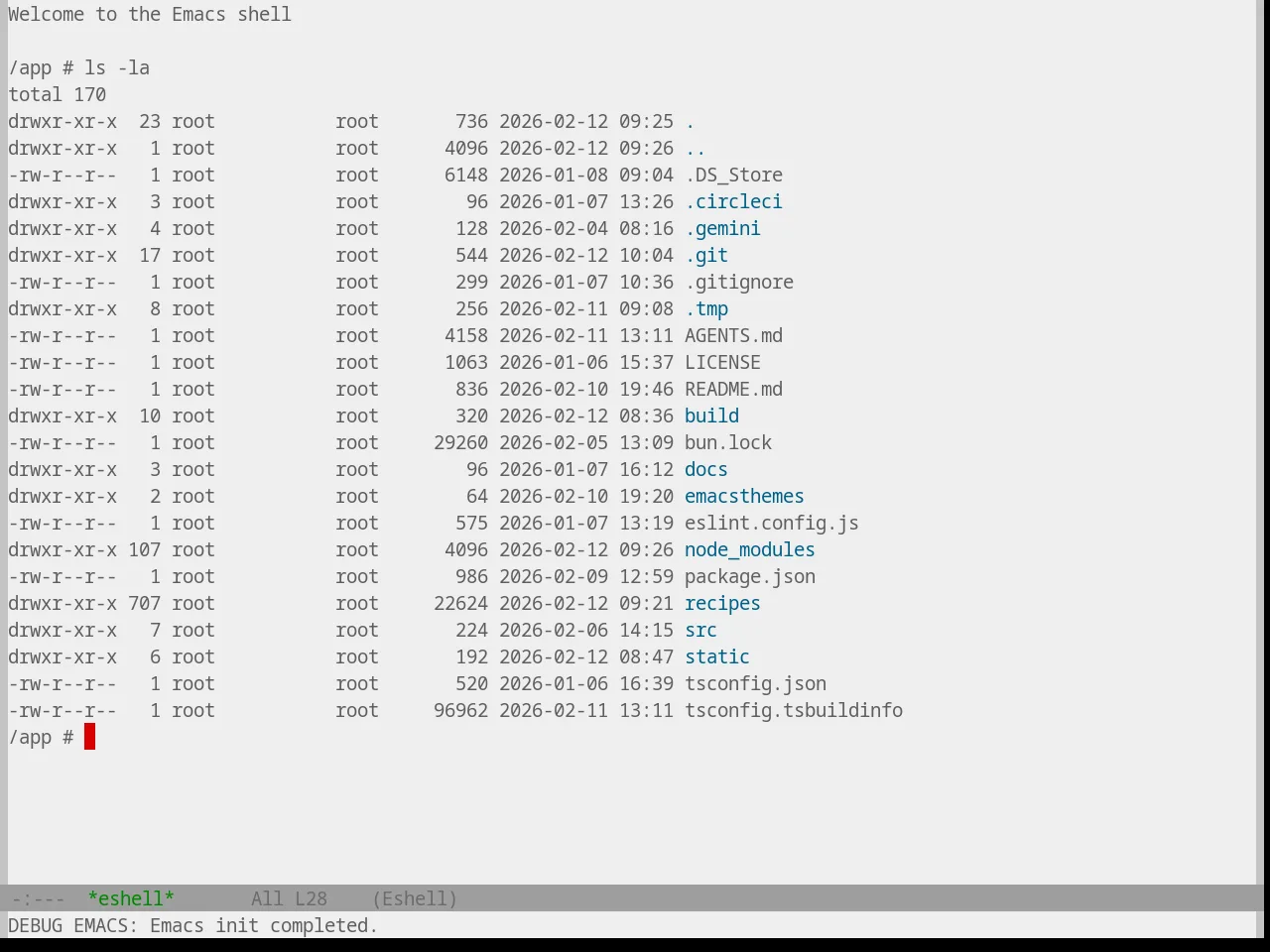 Base16 Papercolor Light Theme in eshell