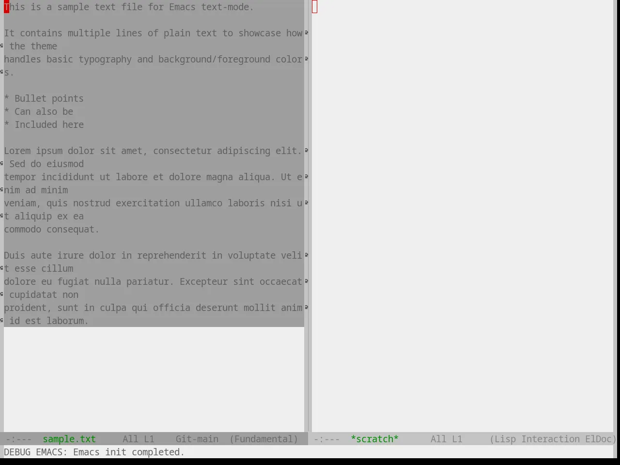 Base16 Papercolor Light Theme in fundamental-mode