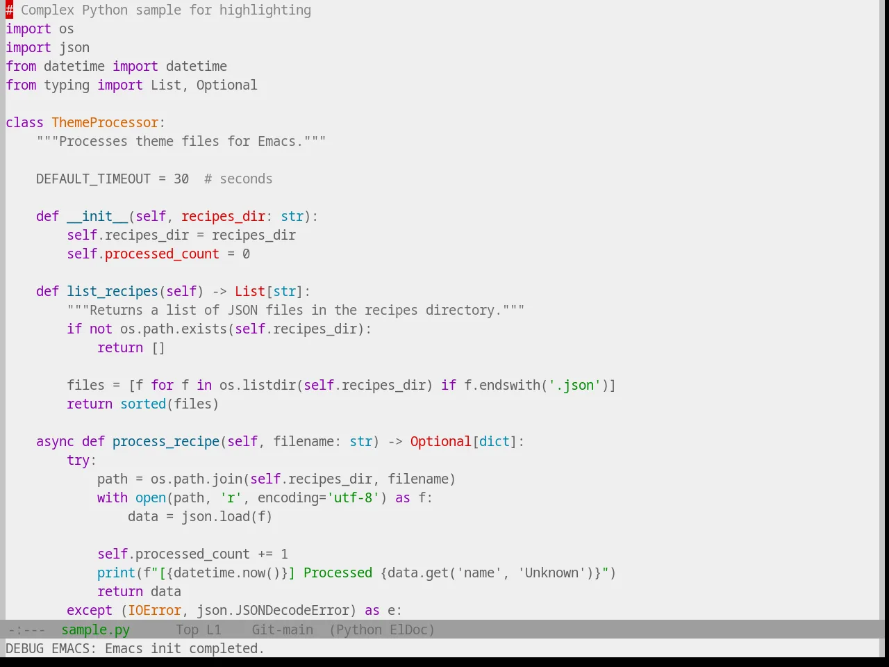 Base16 Papercolor Light Theme in python-mode
