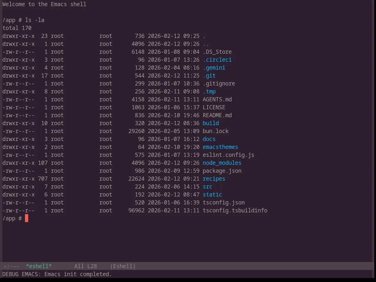 Base16 Paraiso Theme in eshell