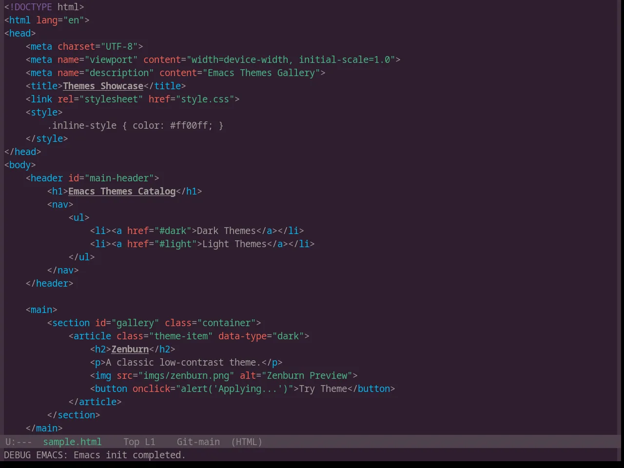 Base16 Paraiso Theme in html-mode