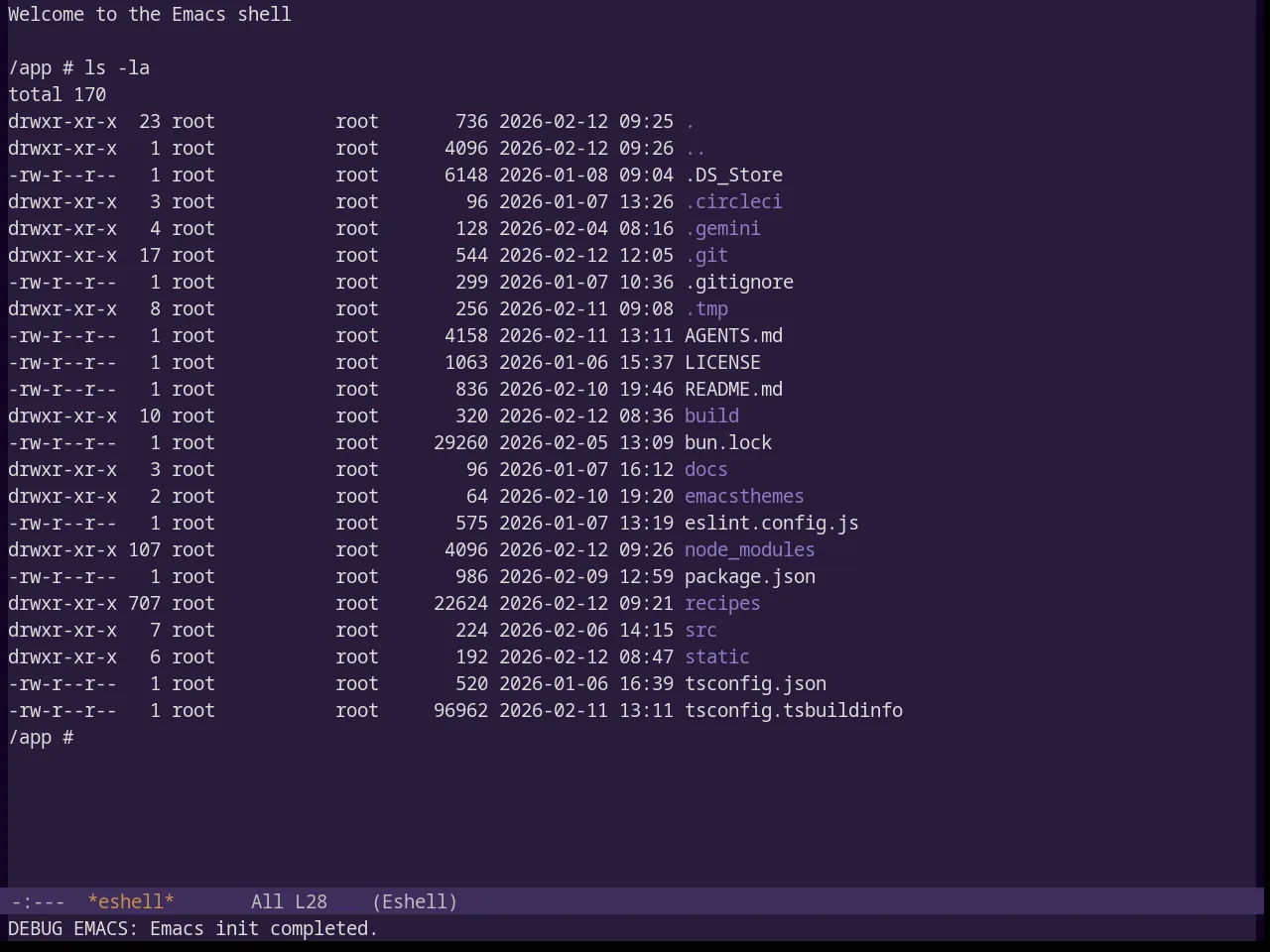 Base16 Pasque Theme in eshell