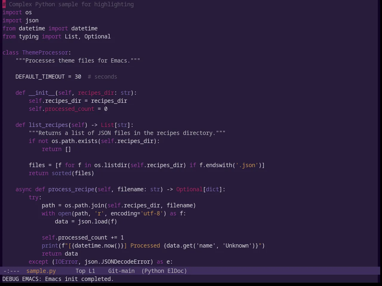 Base16 Pasque Theme in python-mode