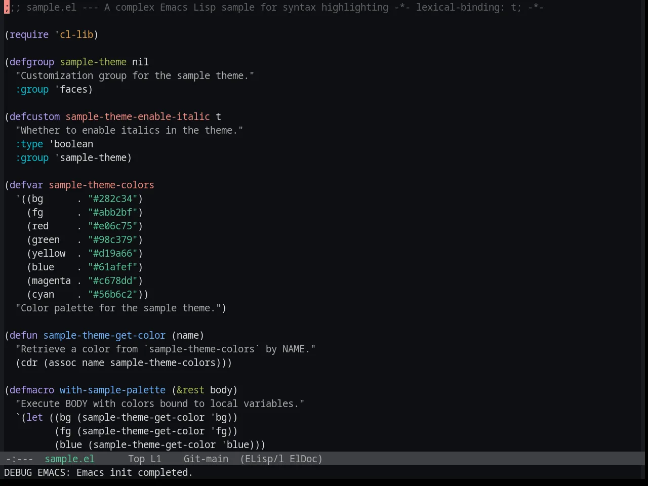Base16 Penumbra Dark Contrast Plus Plus Theme in emacs-lisp-mode
