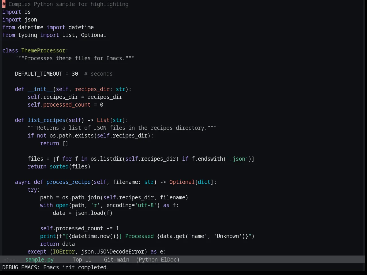 Base16 Penumbra Dark Contrast Plus Plus Theme in python-mode