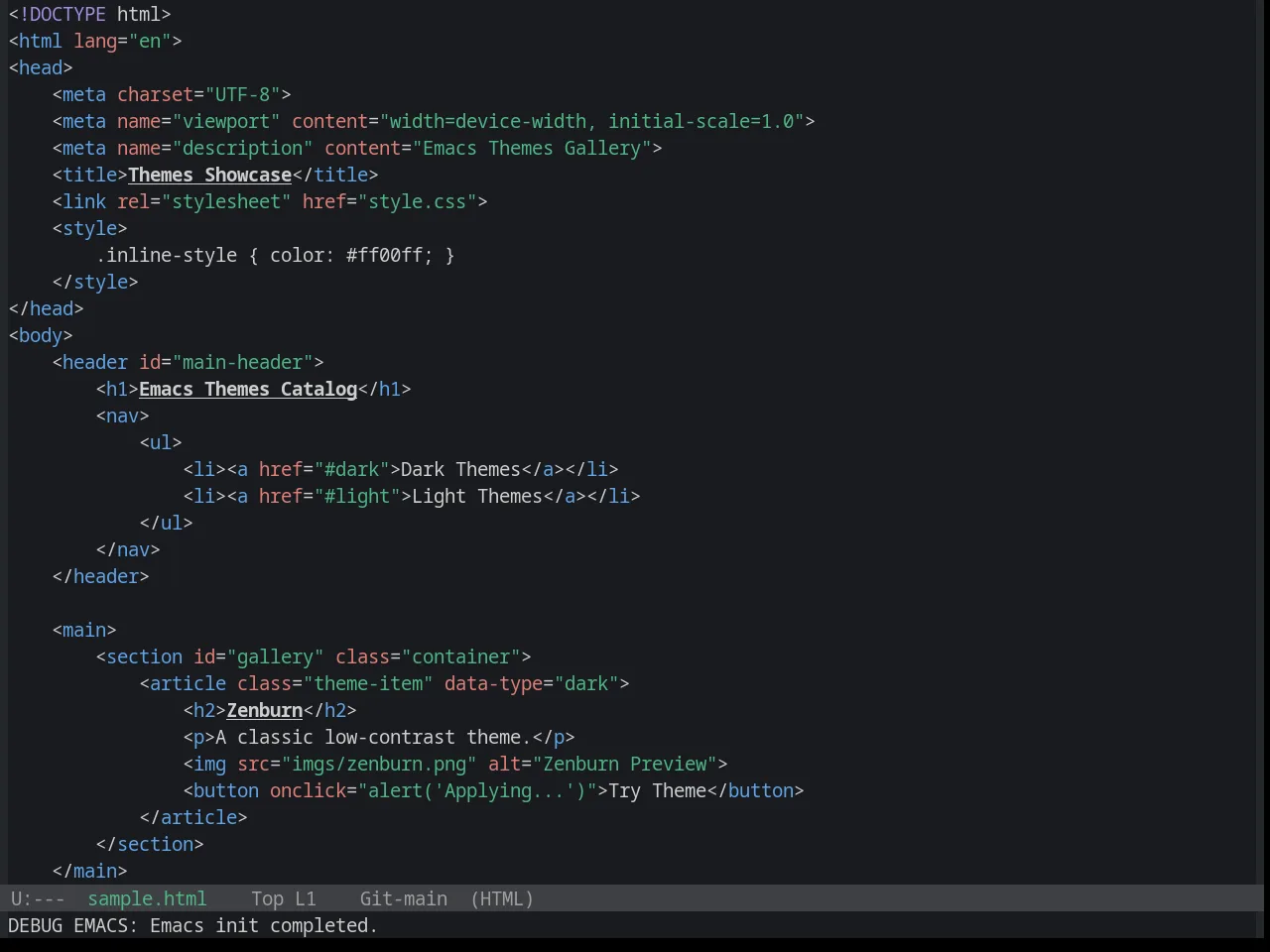 Base16 Penumbra Dark Contrast Plus Theme in html-mode