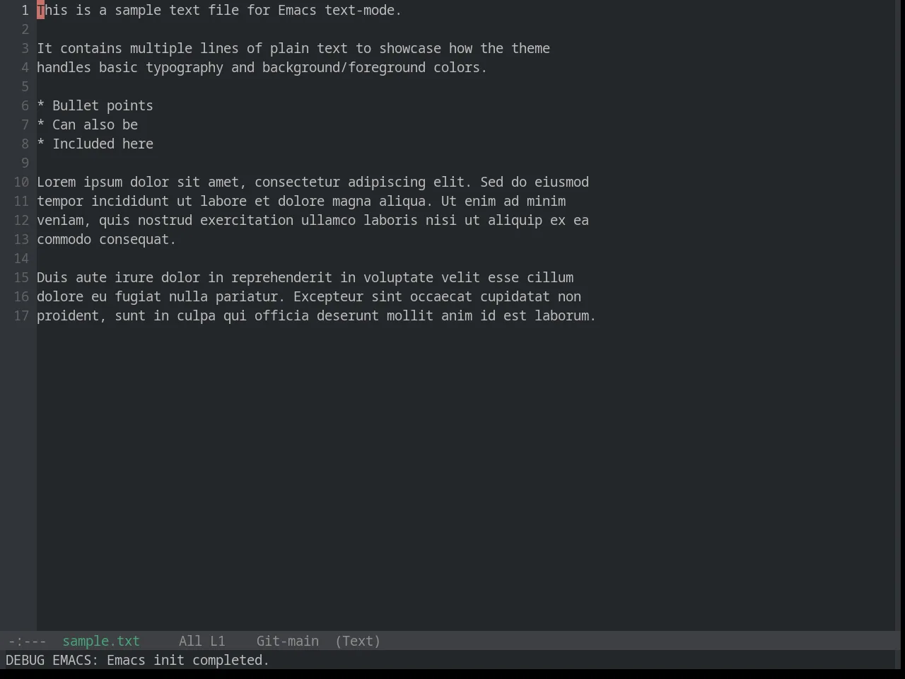 Base16 Penumbra Dark Theme in text-mode