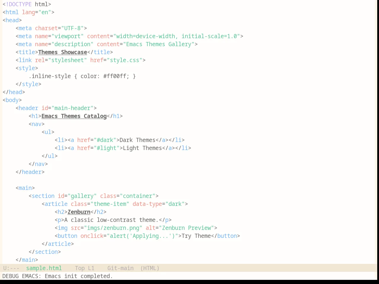 Base16 Penumbra Light Contrast Plus Plus Theme in html-mode