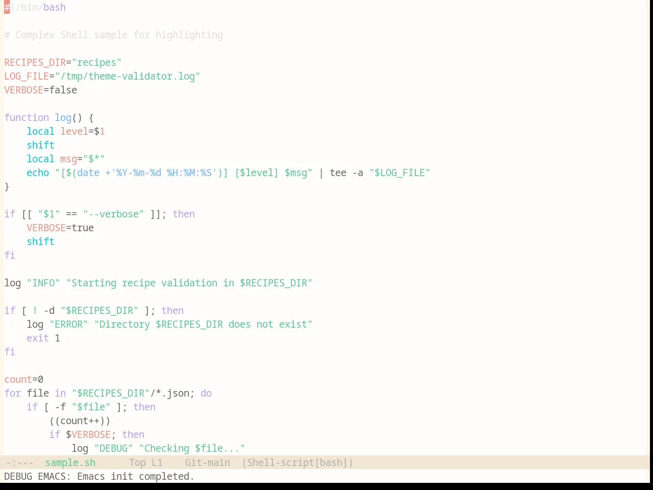 Base16 Penumbra Light Contrast Plus Plus Theme in sh-mode