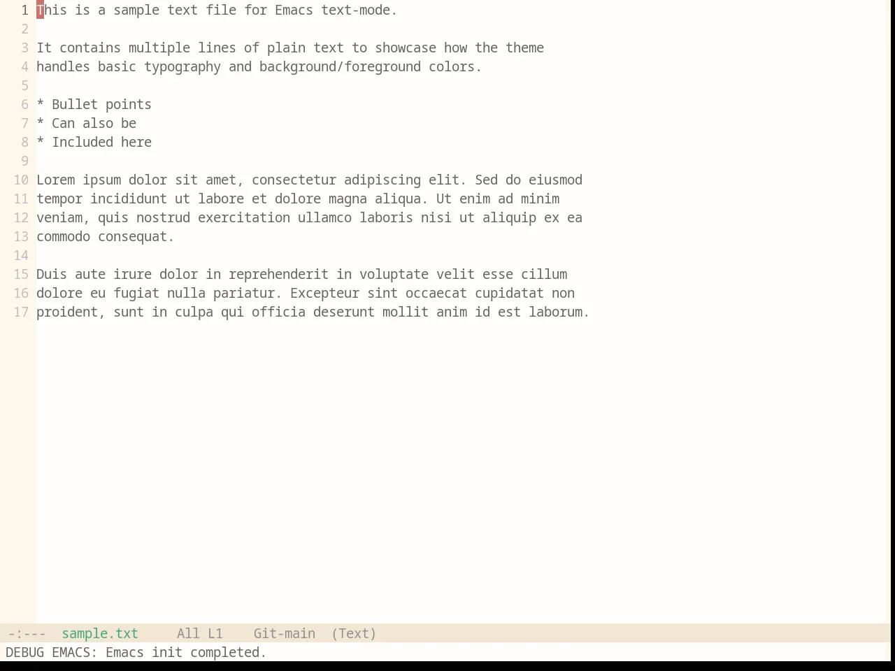 Base16 Penumbra Light Theme in text-mode