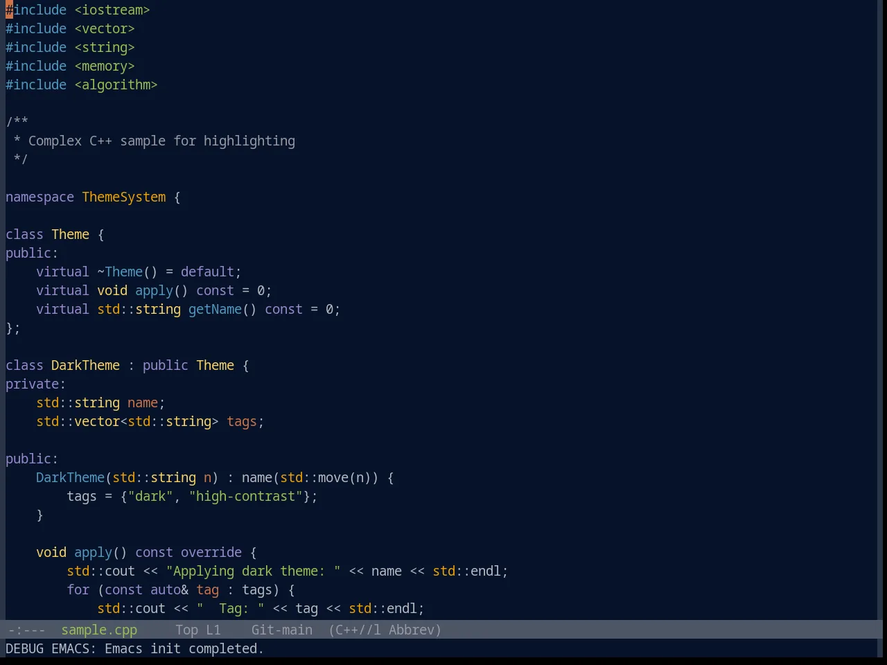Base16 Phd Theme in c++-mode
