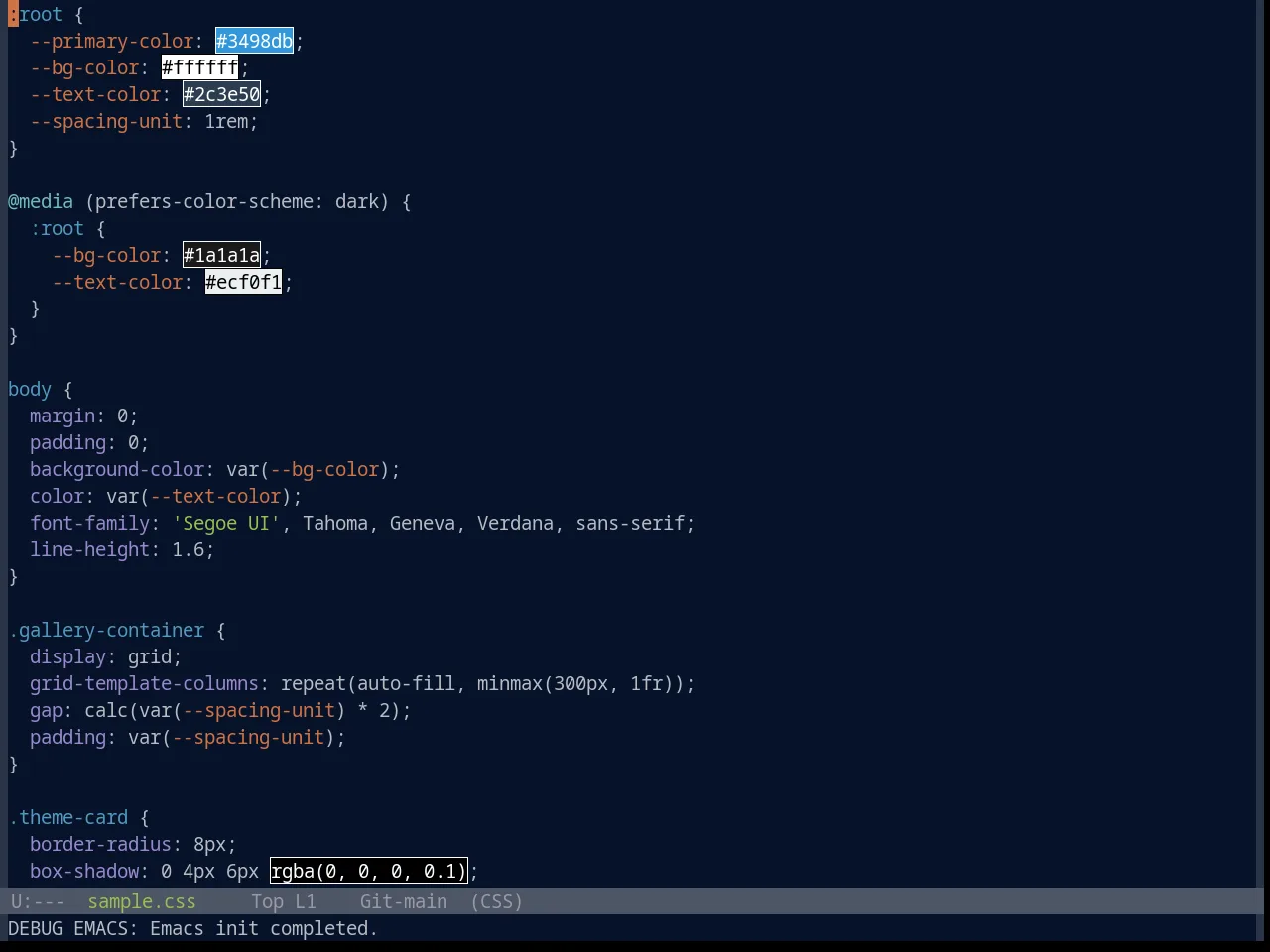 Base16 Phd Theme in css-mode