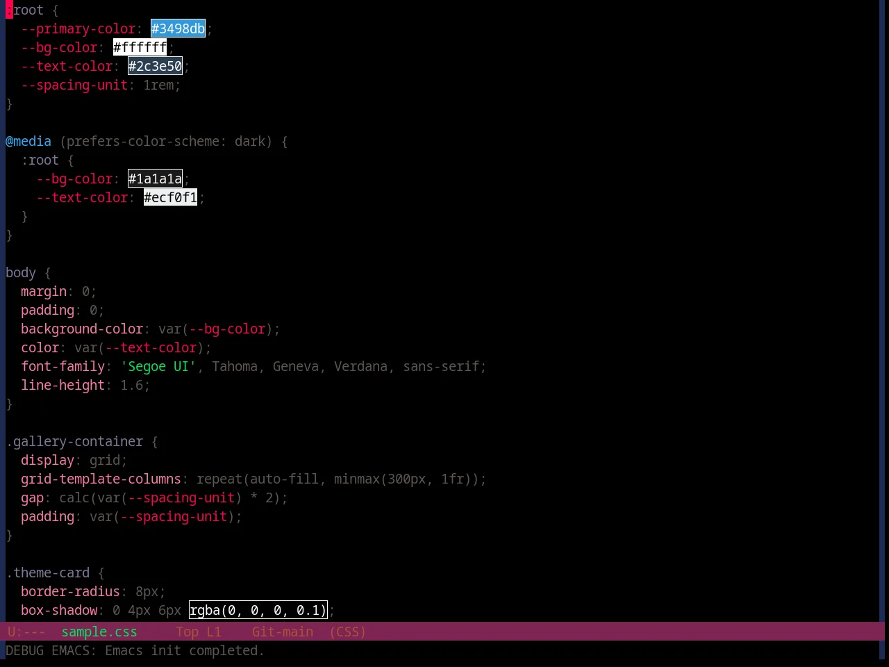 Base16 Pico Theme in css-mode