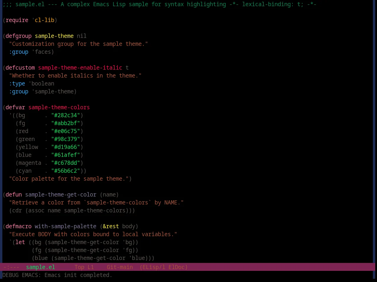 Base16 Pico Theme in emacs-lisp-mode