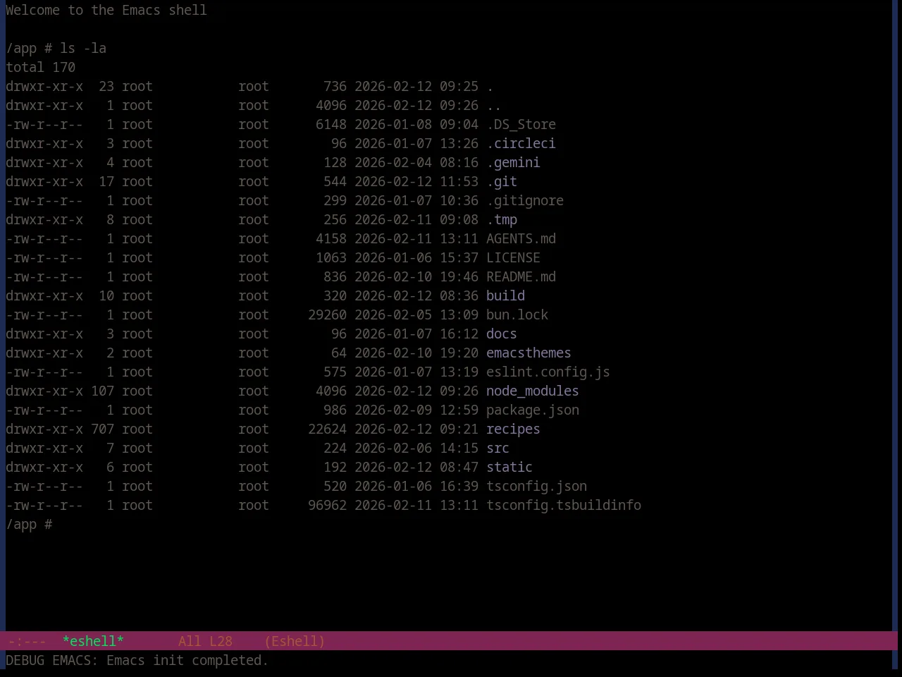 Base16 Pico Theme in eshell