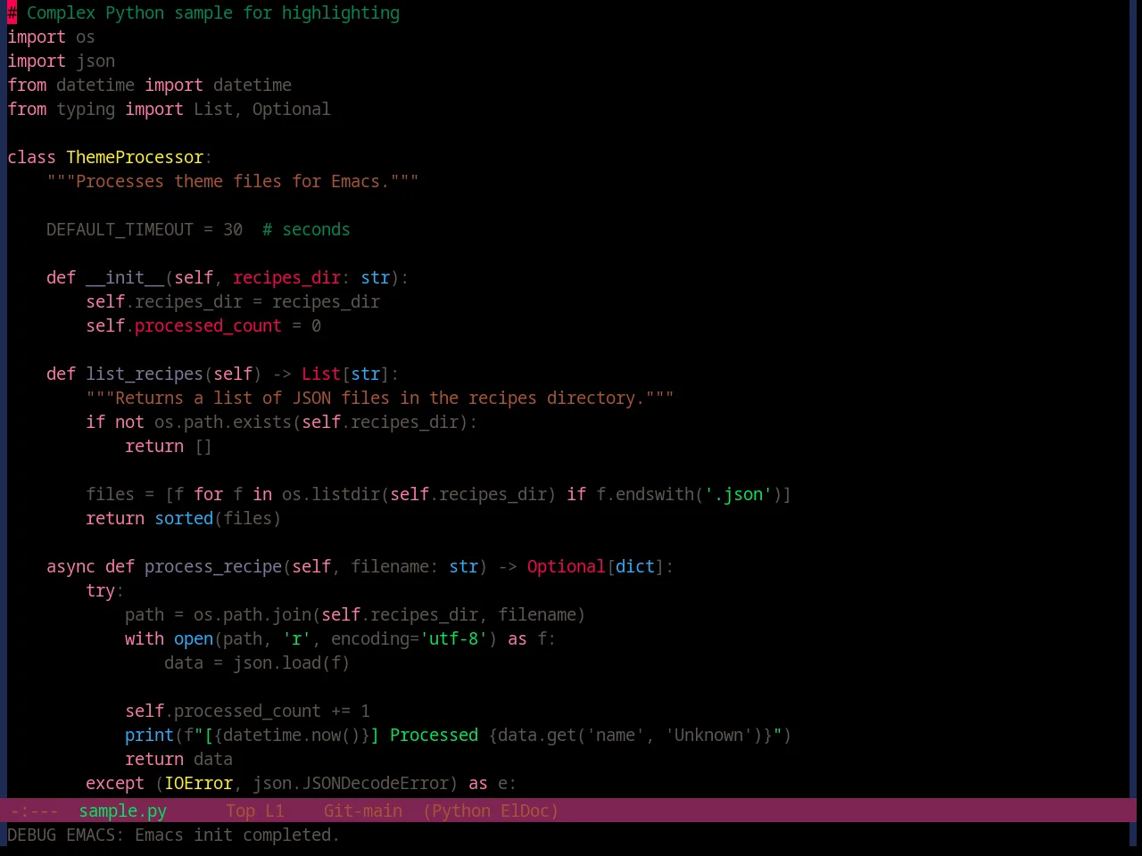 Base16 Pico Theme in python-mode