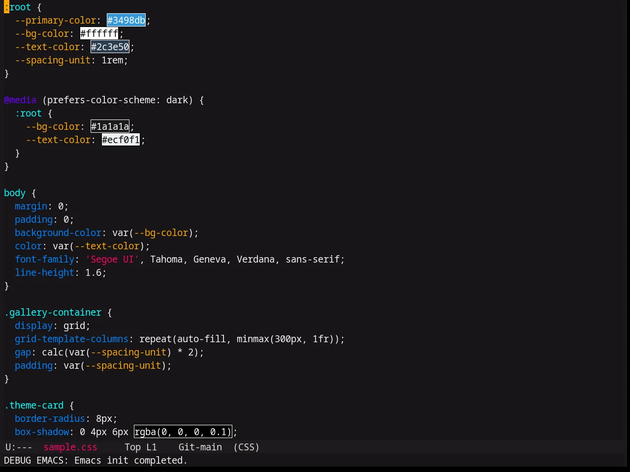 Base16 Pinky Theme in css-mode