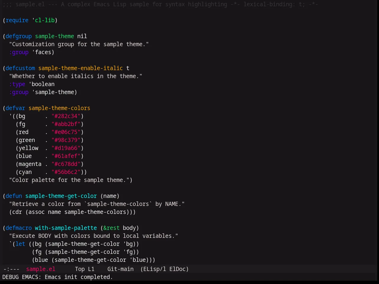 Base16 Pinky Theme in emacs-lisp-mode