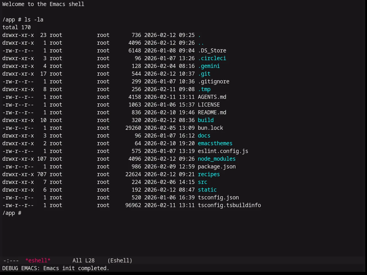 Base16 Pinky Theme in eshell