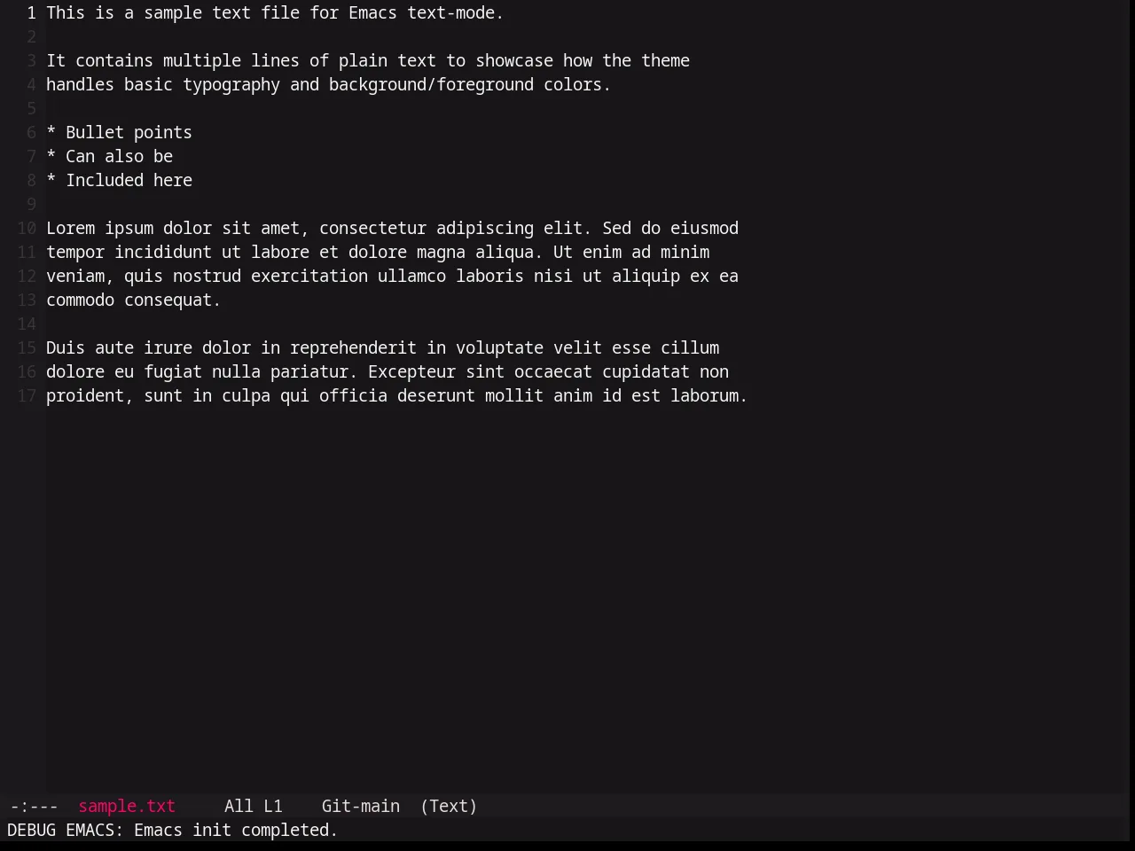 Base16 Pinky Theme in text-mode