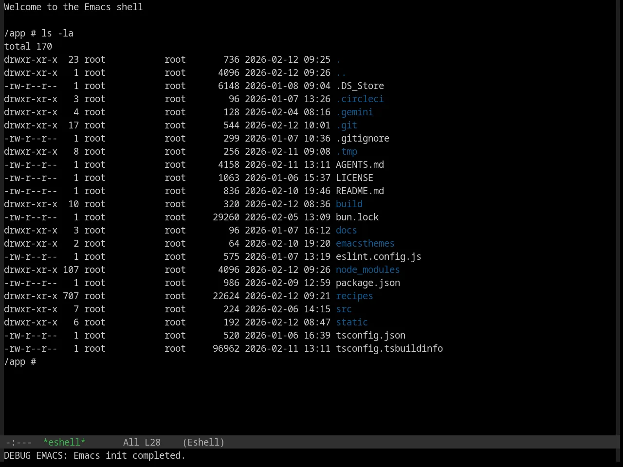 Base16 Pop Theme in eshell