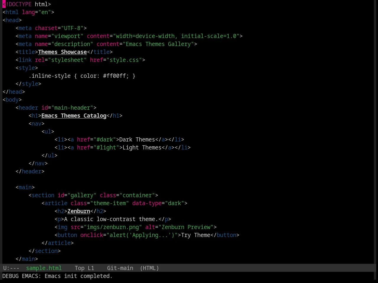 Base16 Pop Theme in html-mode