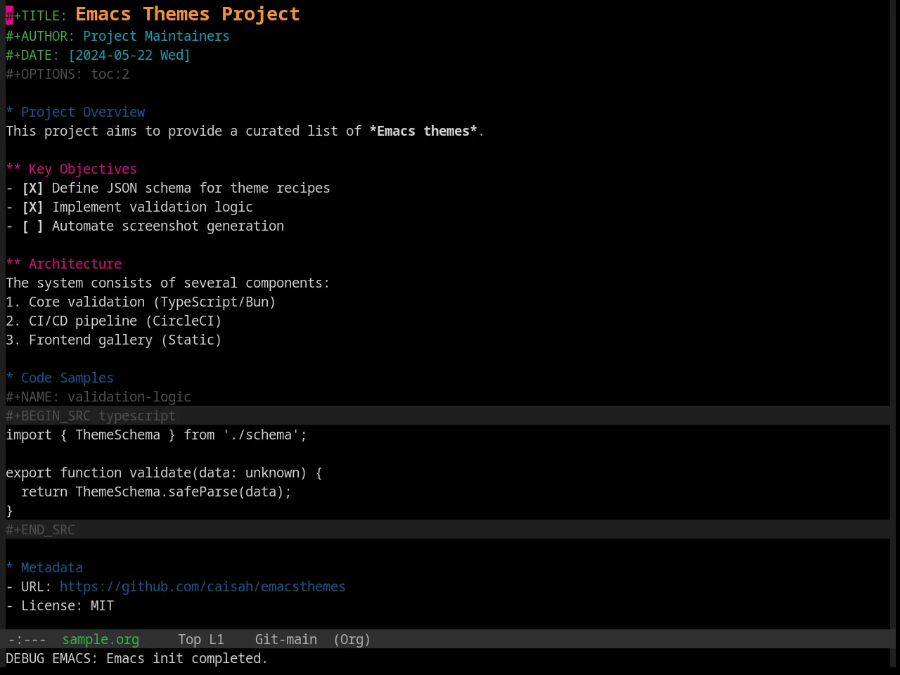 Base16 Pop Theme in org-mode