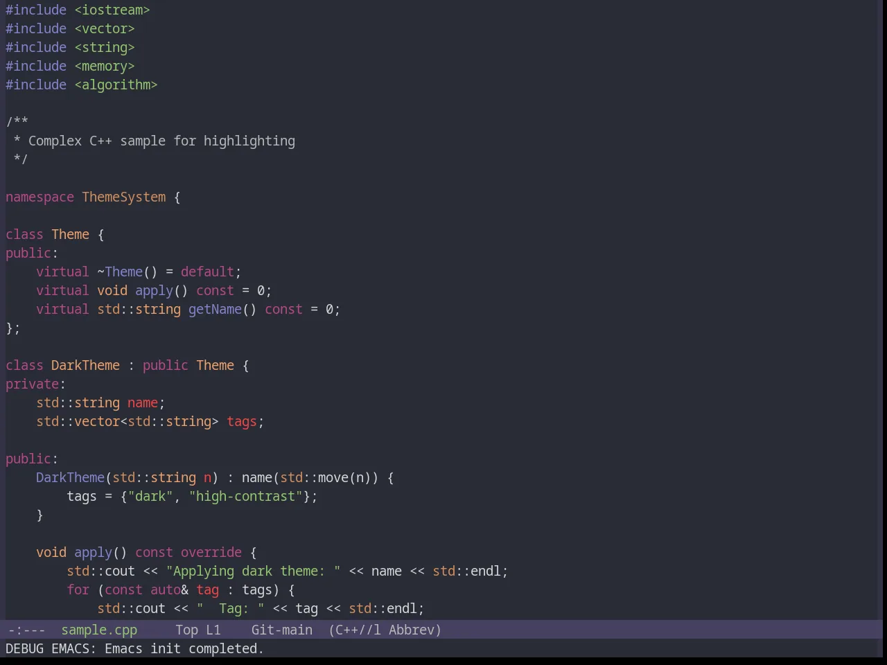Base16 Porple Theme in c++-mode